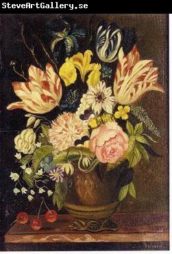 unknow artist Floral, beautiful classical still life of flowers.030